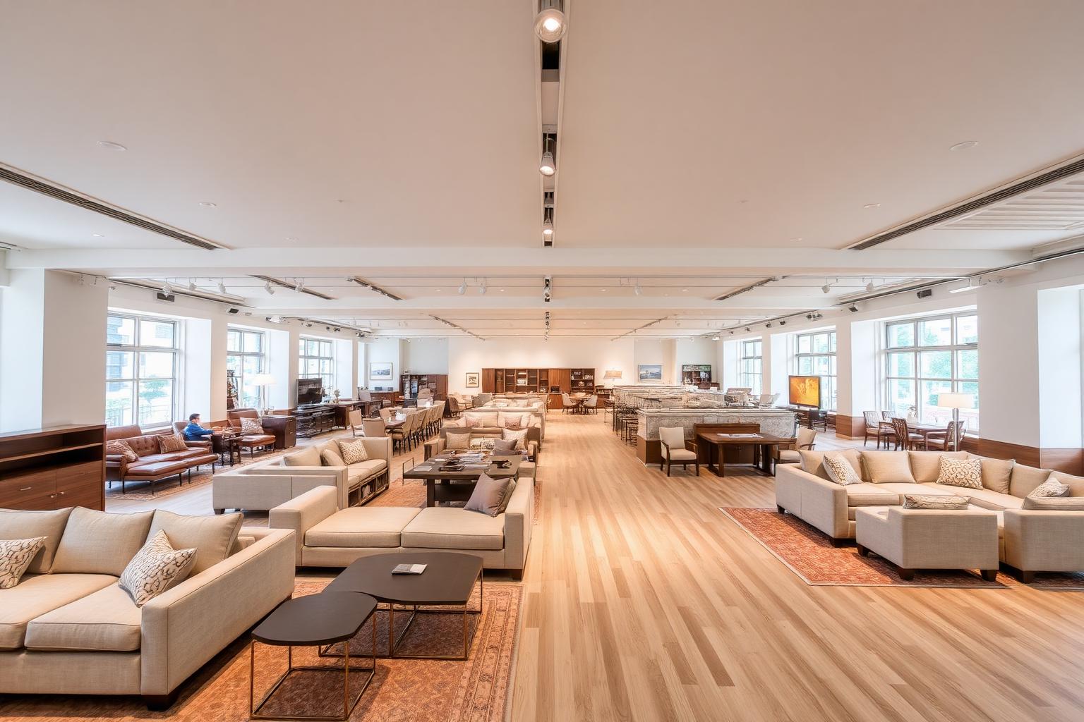 Inside the CSY Furnishing Centre showroom